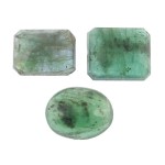 Green Emerald – 14.90 Carats (Ratti-16.47) Panna ~ 3 Pcs Seller Pack